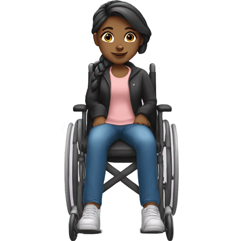 Girl with a wheelchair emoji