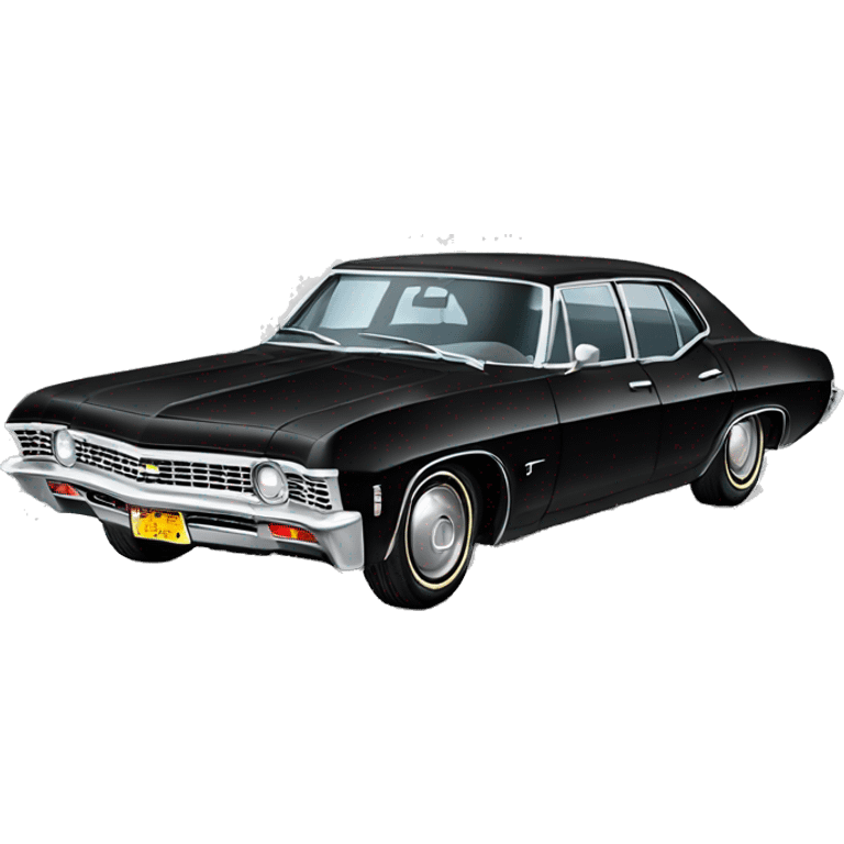 1967 black four door Chevrolet impala emoji