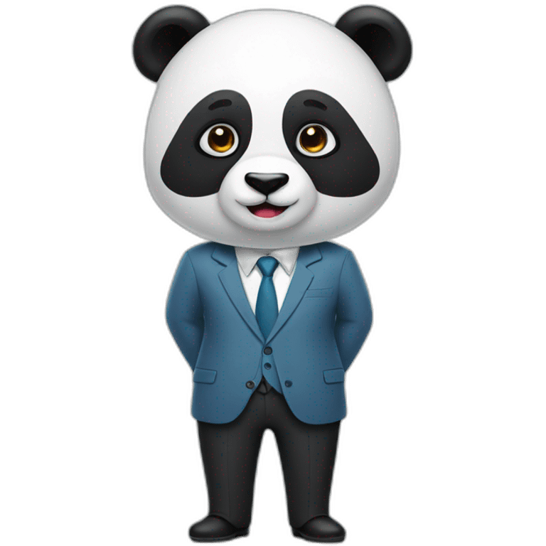 Panda businessman emoji