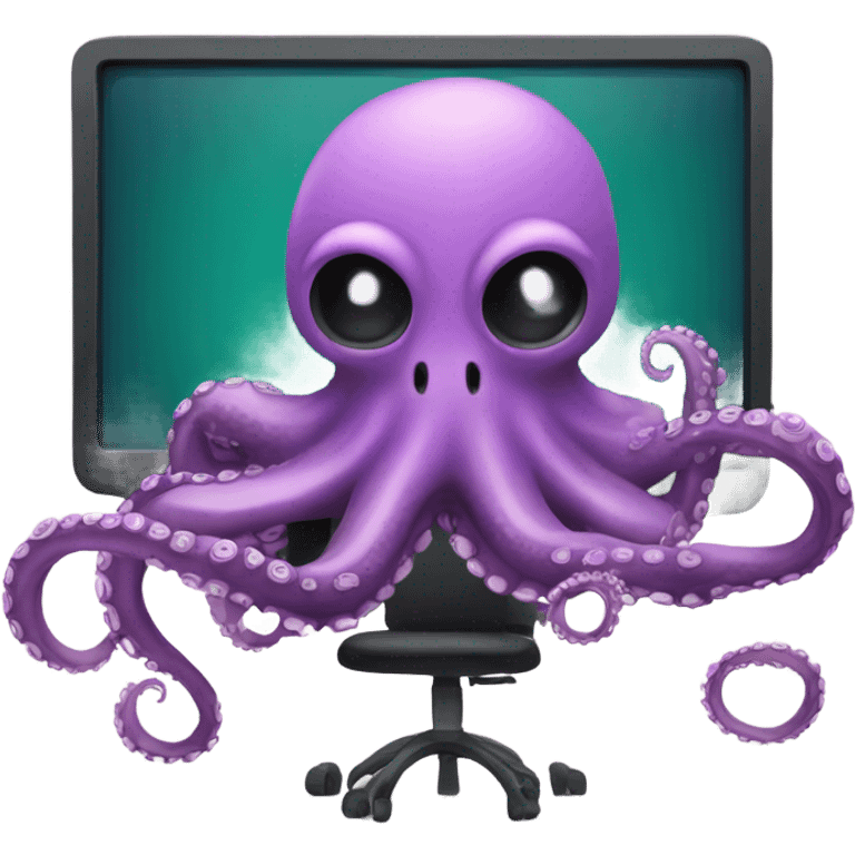 Octopus playing videogames emoji