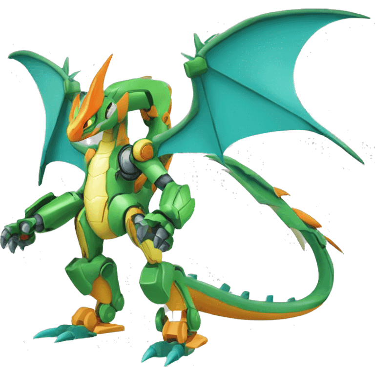 Mechanical Flygon-dragon-Charizard-raptor-Medabot-Mecha full body emoji