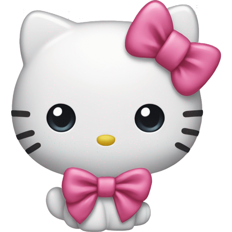 Hello kitty wearing a bow emoji