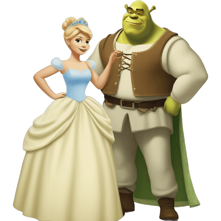 Shrek and Cinderella  emoji