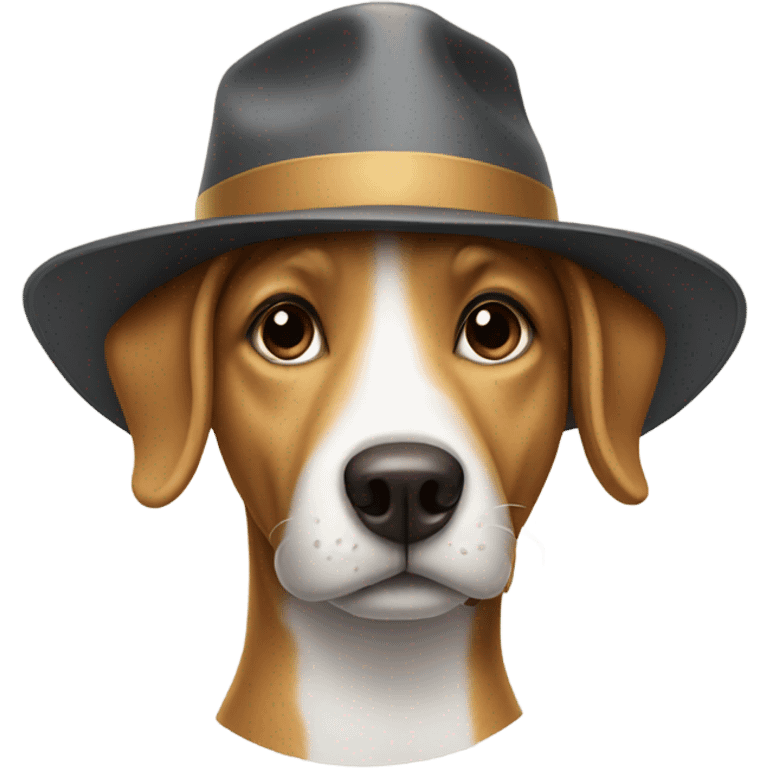 Dog wearing hat emoji