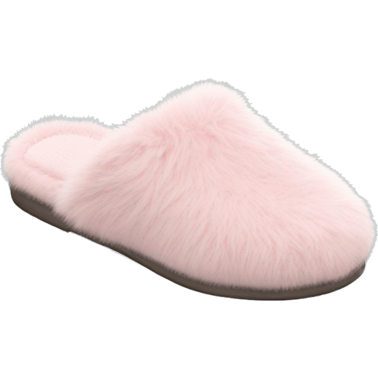 Pastel pink fur slippers emoji