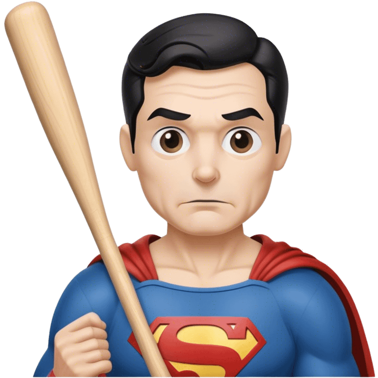 Old Superman with a baseball bat emoji