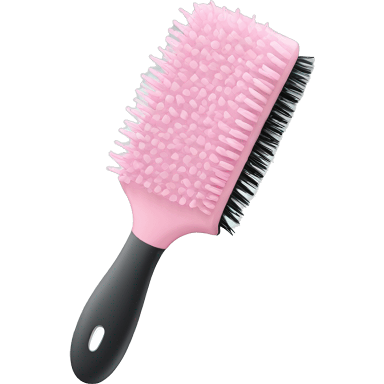 Pastel pink hair brush emoji