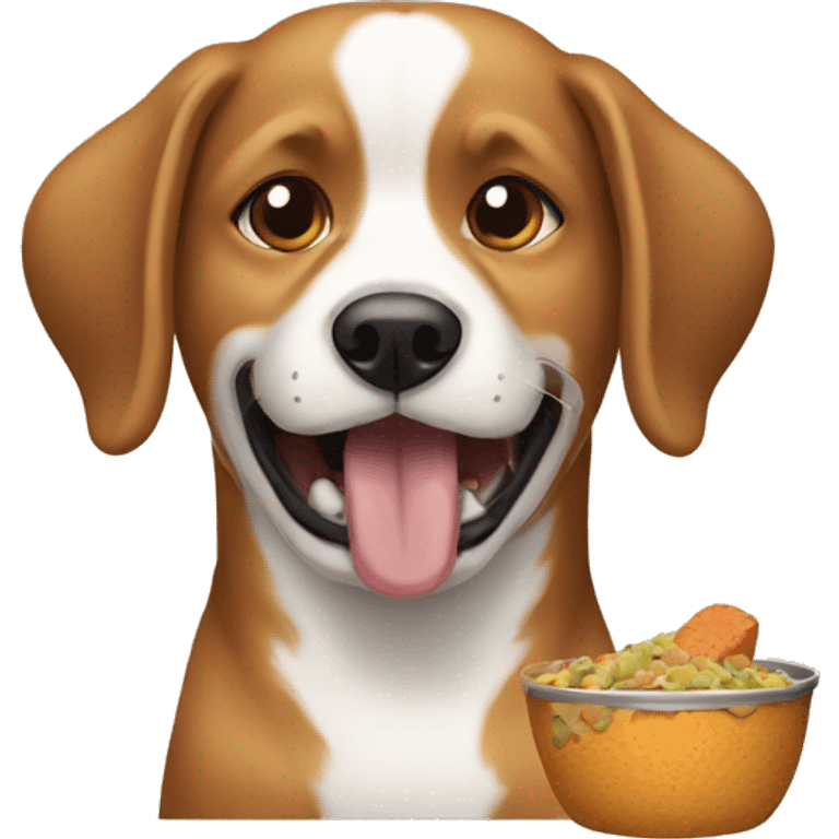 Dog eat food  emoji