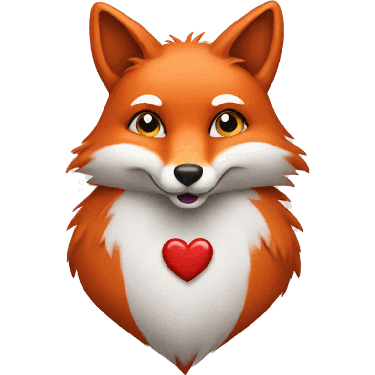 Fox with heart  emoji