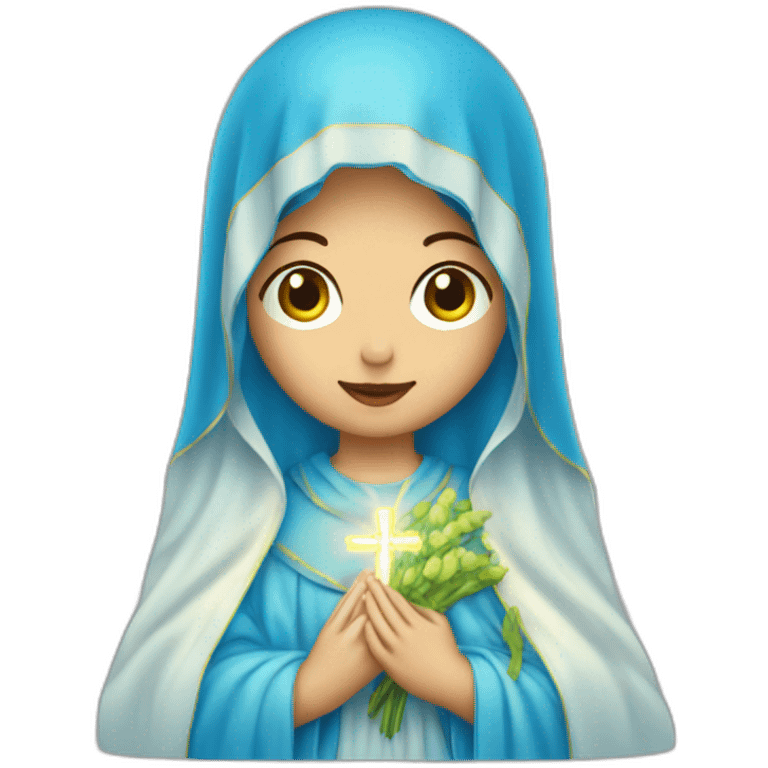 Blessed Virgin Mary Blue Veil emoji