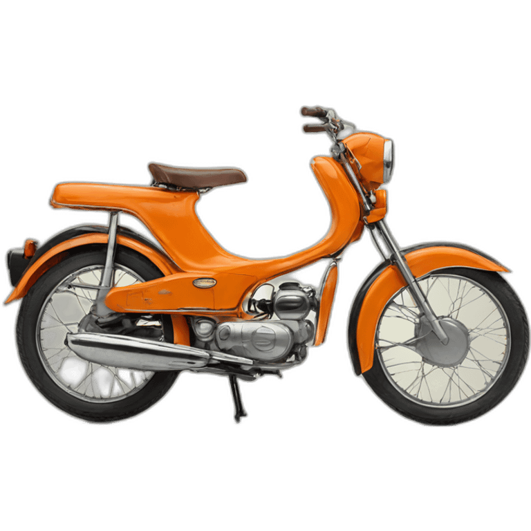 Mobylette orange 50v 1970 emoji