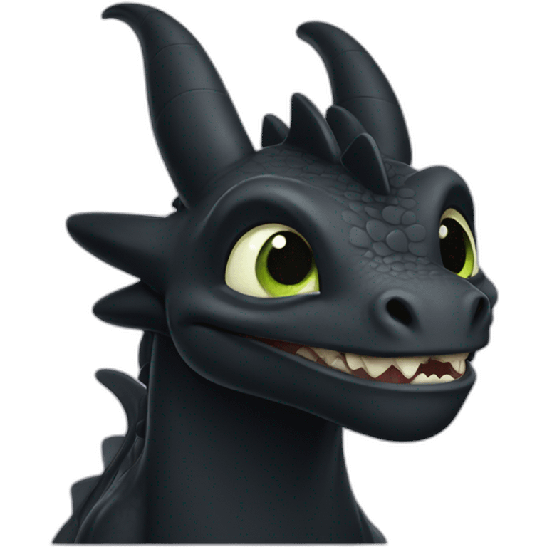 Toothless dragon emoji