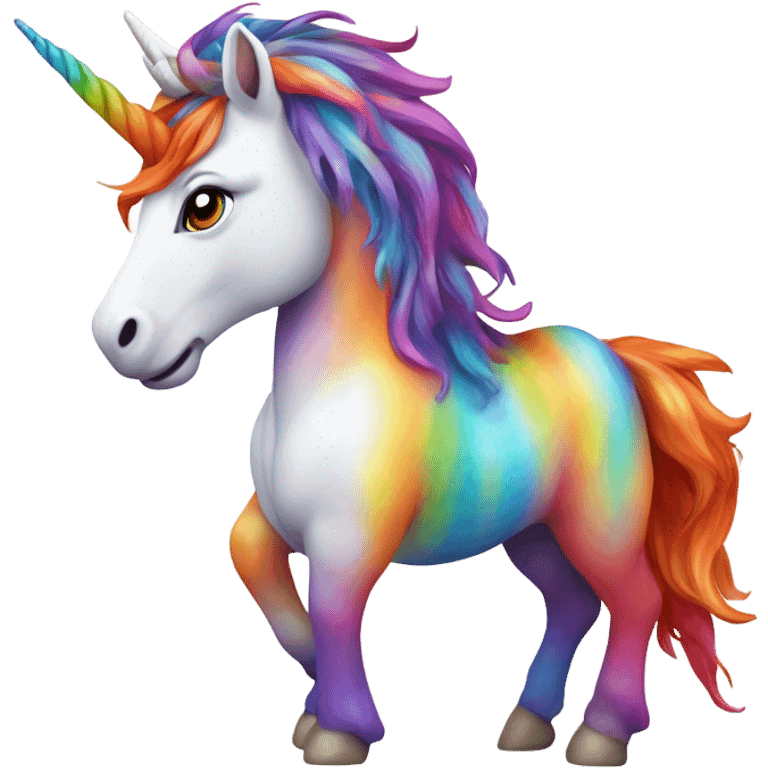 Rainbow unicorn emoji