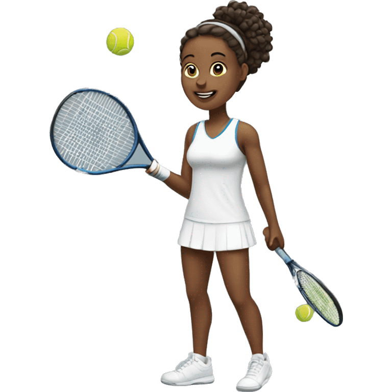 tennis player in the tennis court  emoji