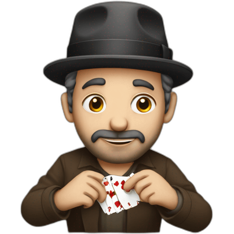 Jew plays poker emoji