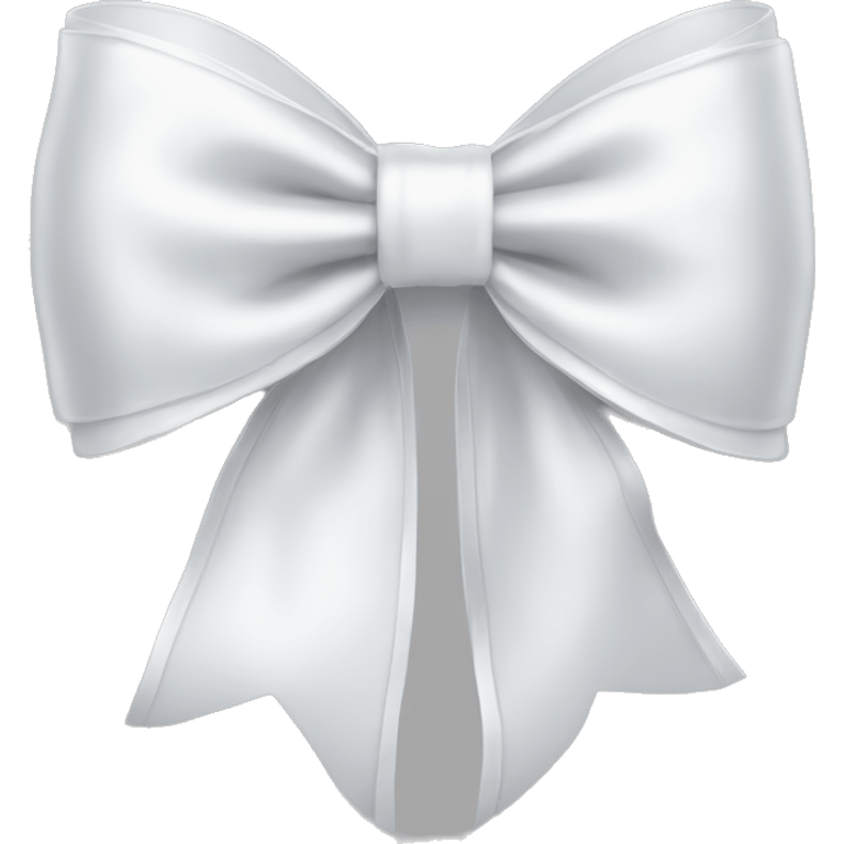 white satin bow emoji