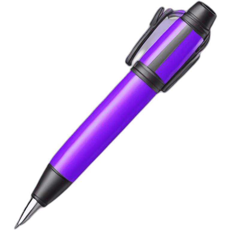 Purple pen emoji