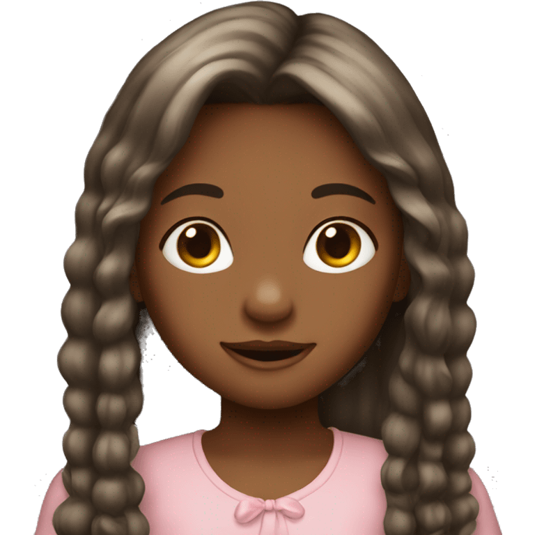 girl Child long hair emoji