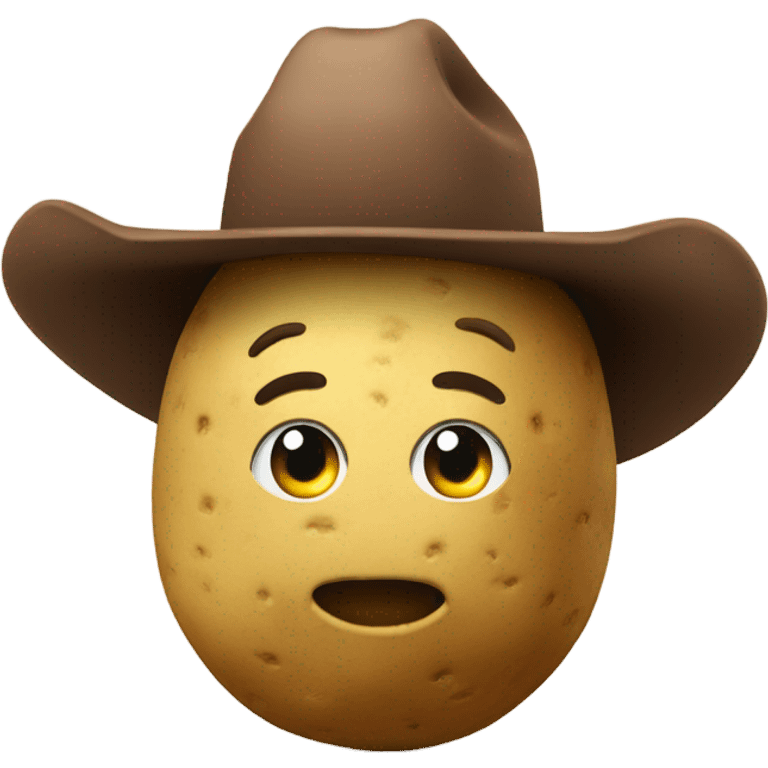 Potato wearing a cowboy hat emoji