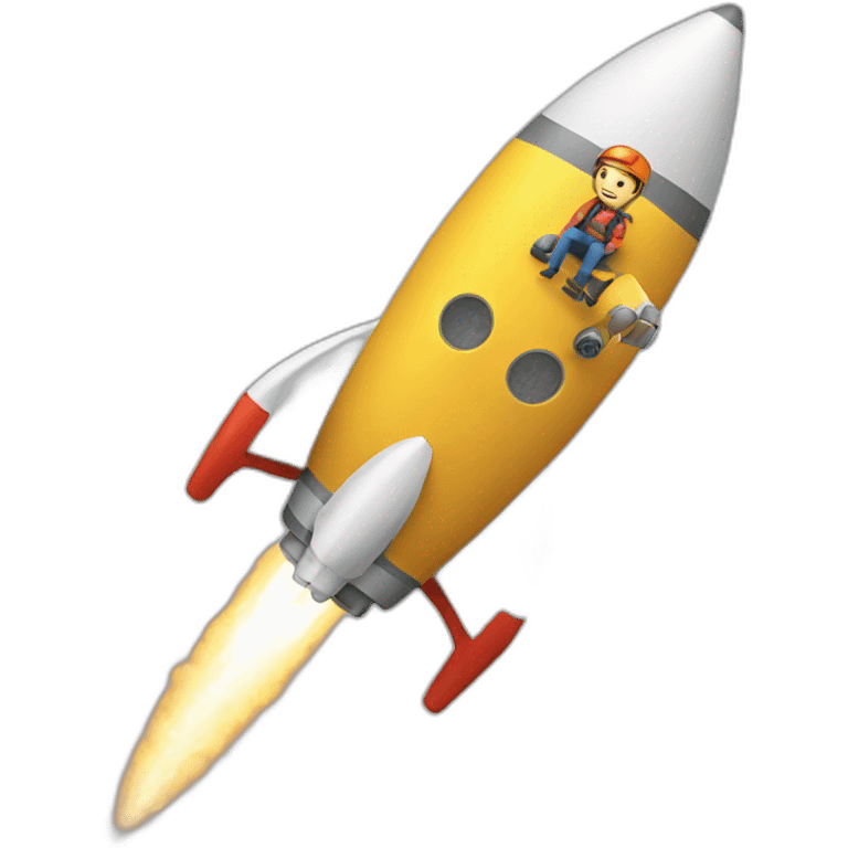 guy on rocket emoji