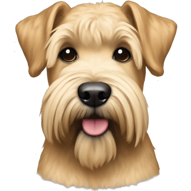 Wheaten terrier with standard breed show cut emoji