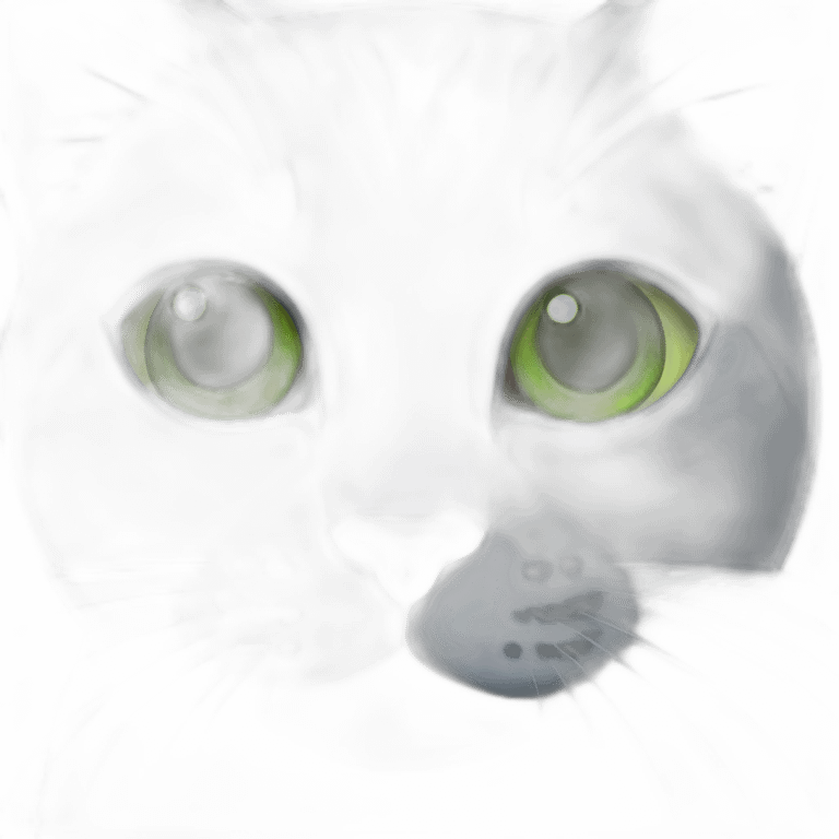 Russian blue cat with green eyes emoji