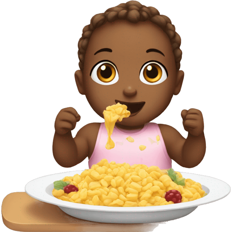 babies eat first meal emoji