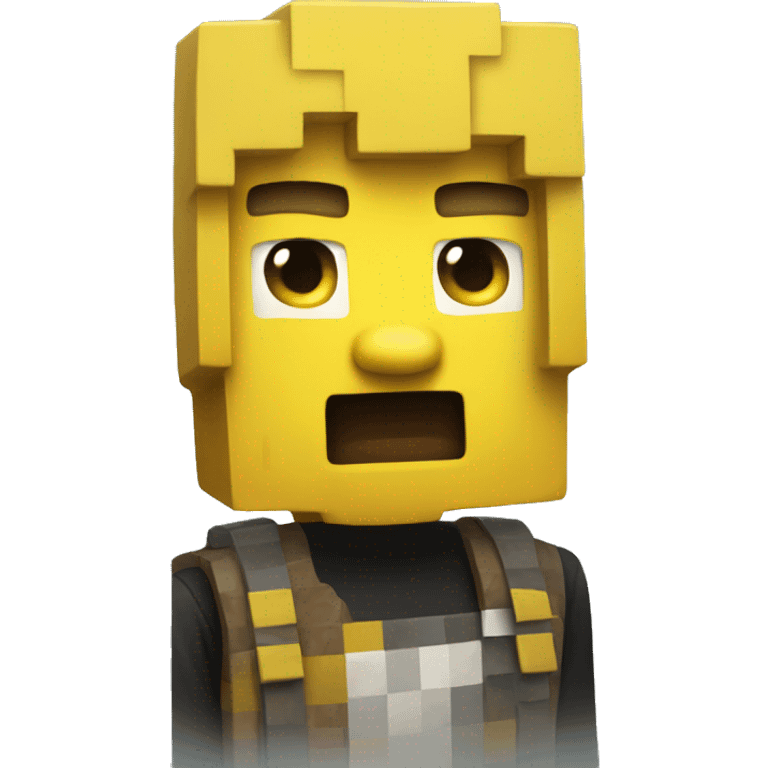 yellow person with minecraft costume emoji