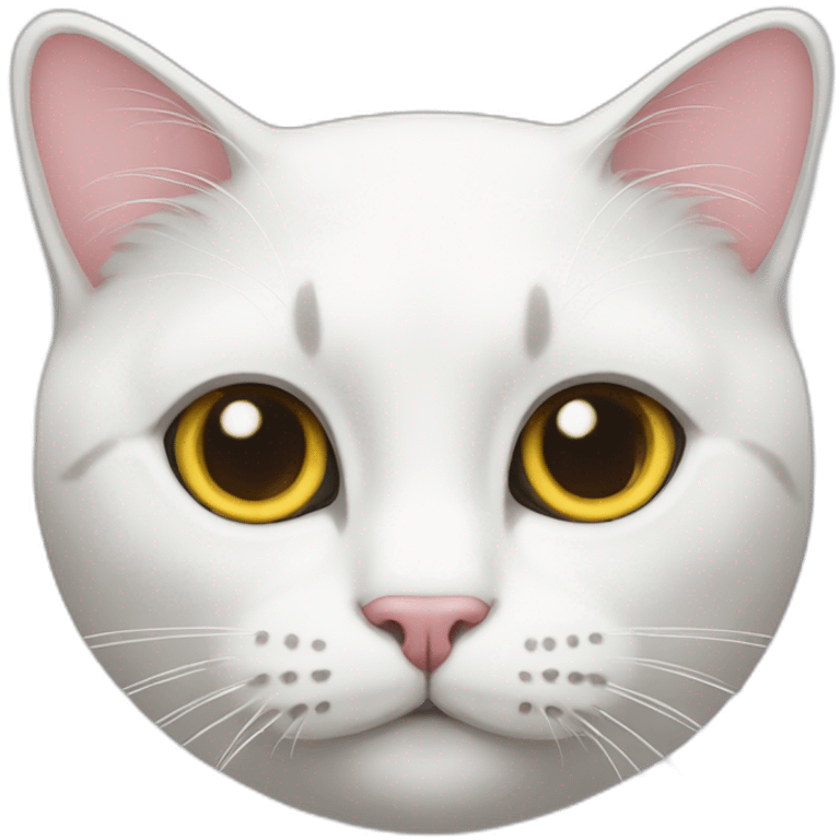 Cat white emoji