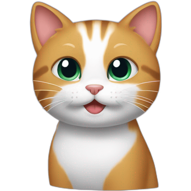 cat grooming itself emoji