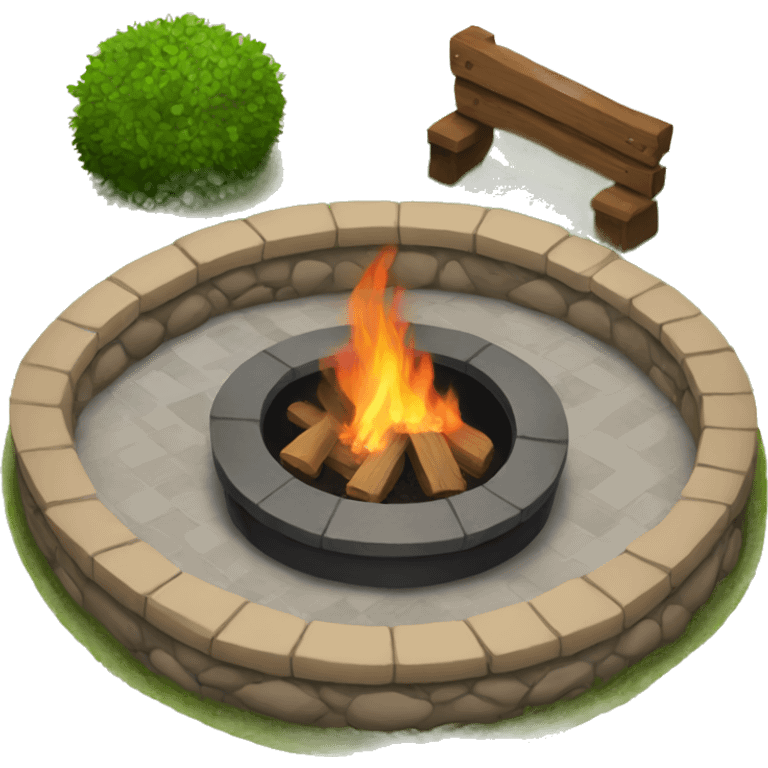 Cozy fire pit  emoji