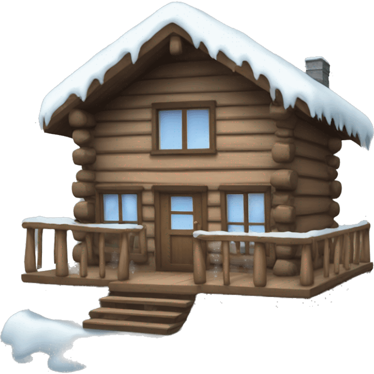 winter cabin emoji