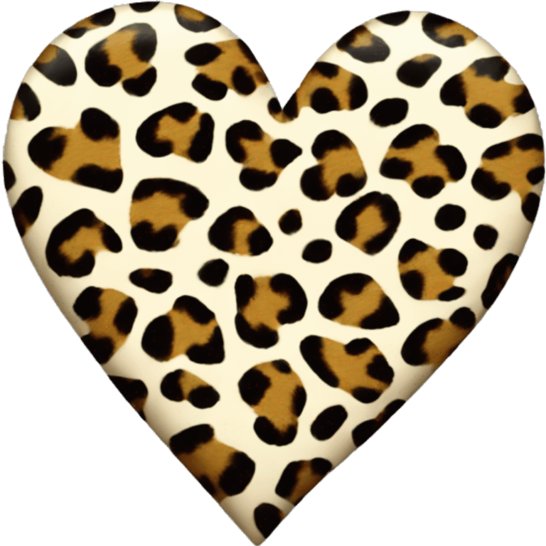 Leopard print heart  emoji