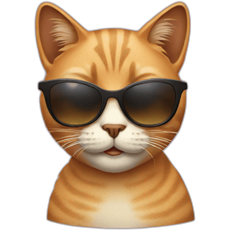 Cat with sunglasses emoji