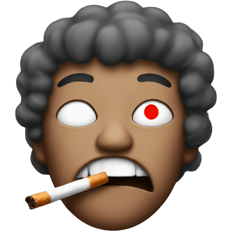 Emoji Smoking with red eyes emoji