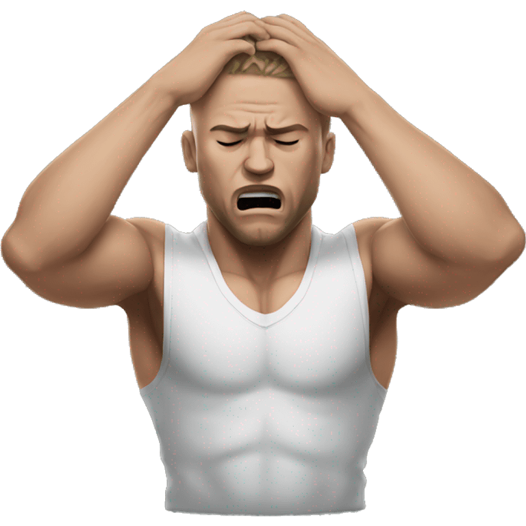 mma fighter holding his head in pain emoji