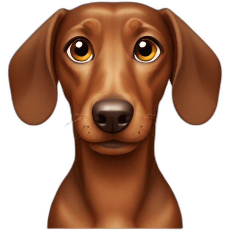 brown dachshund emoji