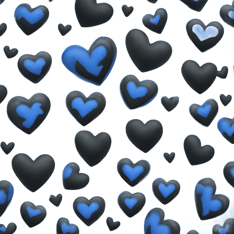 Blue black heart emoji