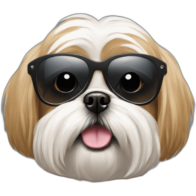 shih tzu wearing sunglasses emoji