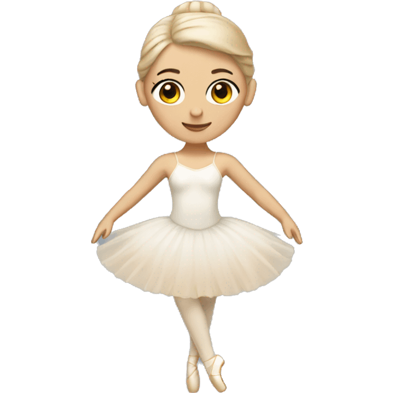 white ballerina with beige tütü emoji