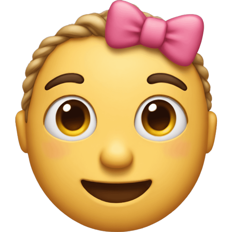 emoji with a bow on the head and heart eyes emoji