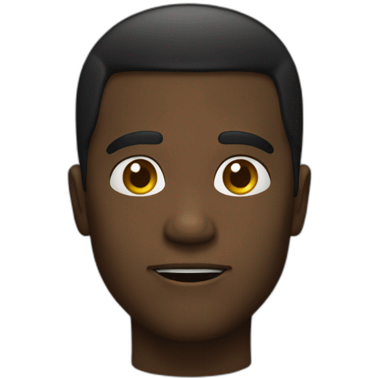 Black guy shoked emoji