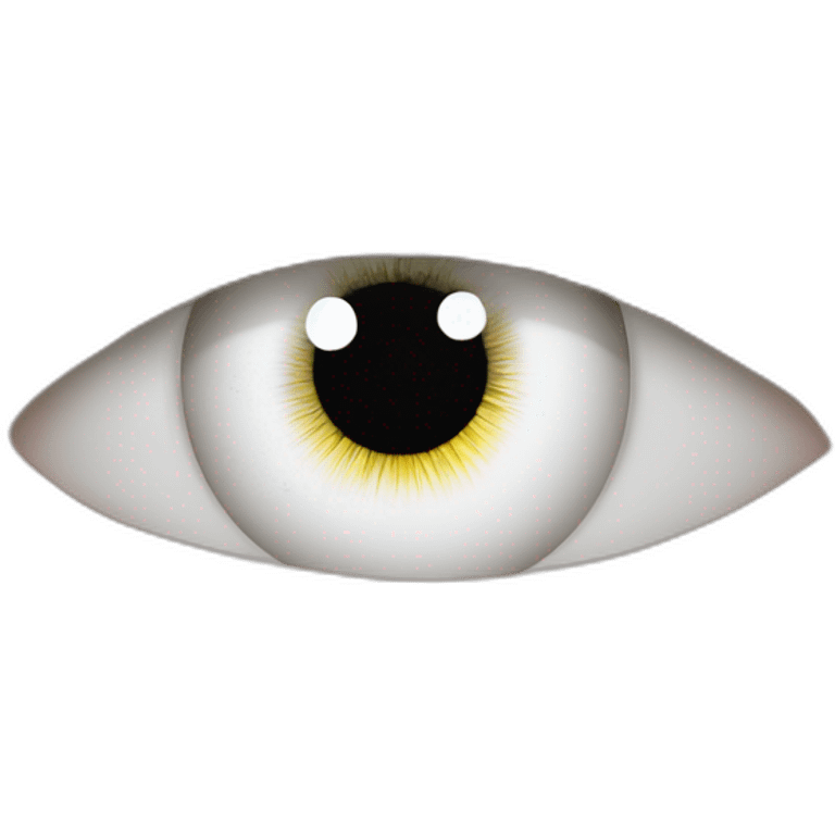 pair of white stars surrounded by sclera emoji