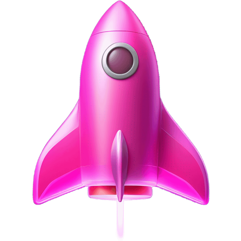 pink neon rocket emoji