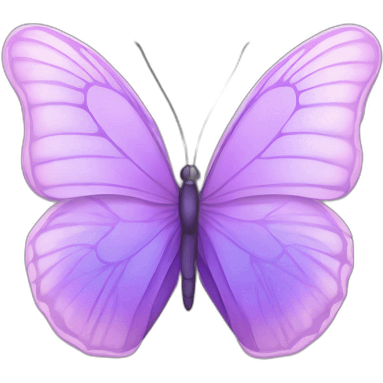 Pastel violet iridescent butterfly emoji