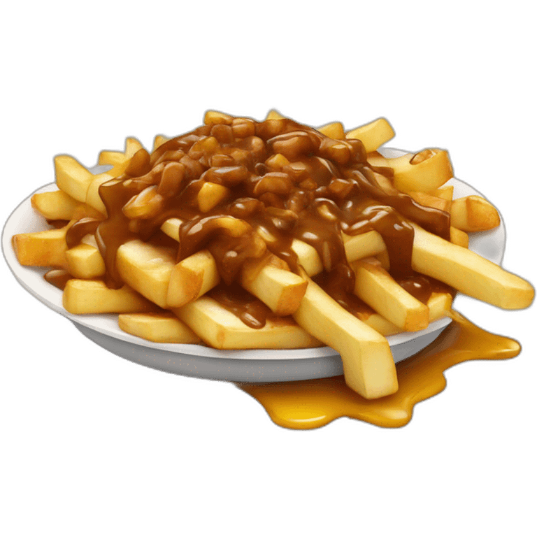 Poutine qui mange une poutine emoji