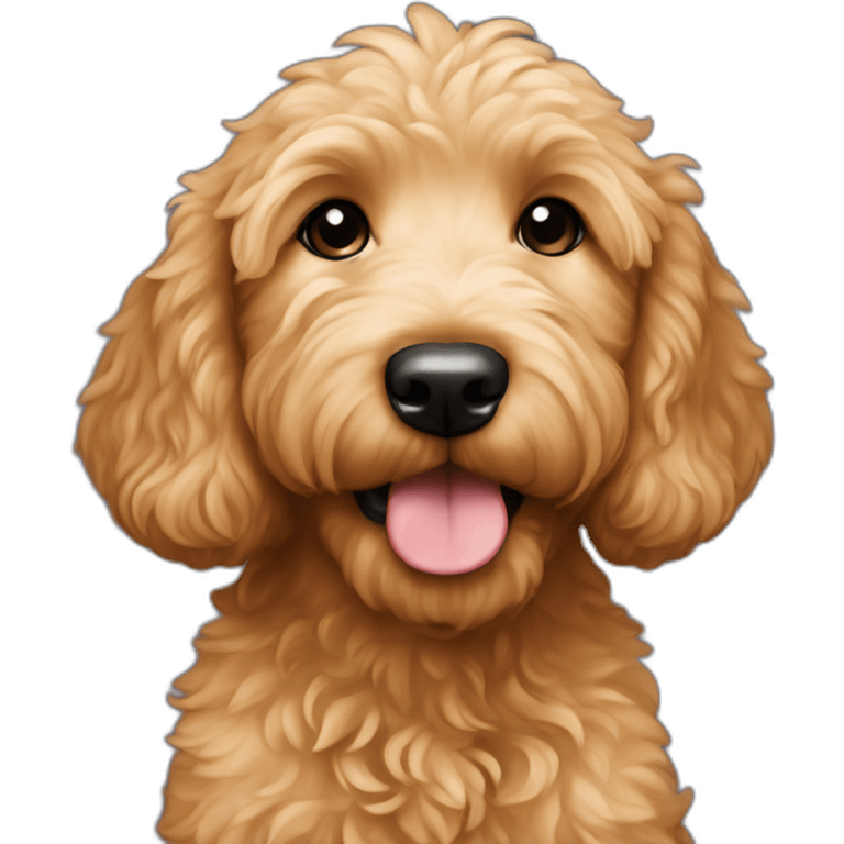 a goldendoodle puppy named biscuit emoji