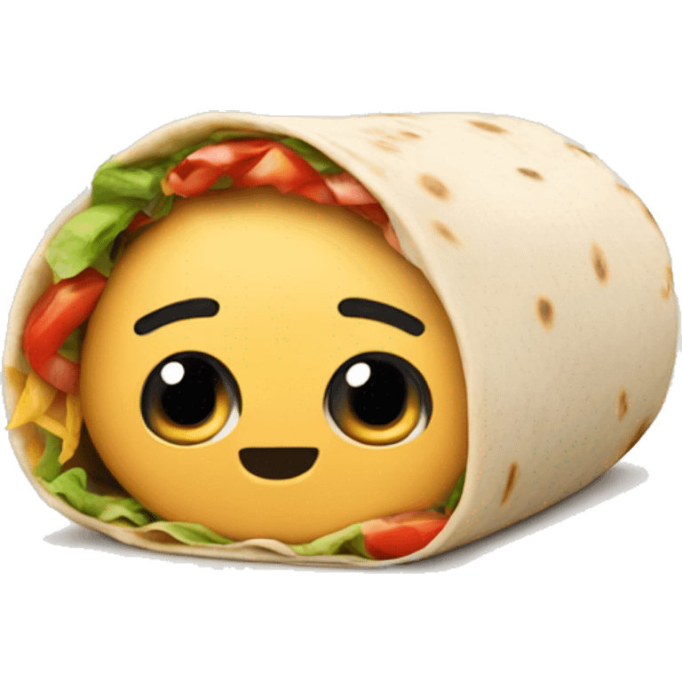 burrito with face and dreads emoji