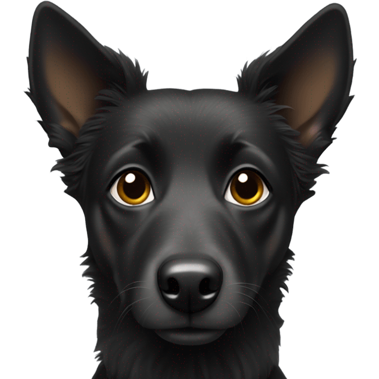 Black Mudi dog breed emoji