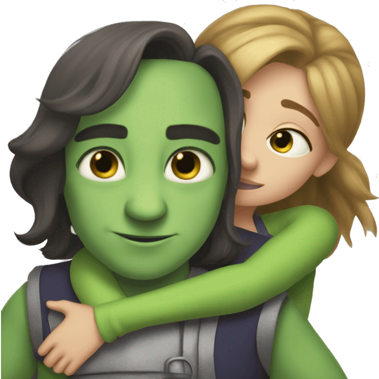 Sherek Hugging Fiona  emoji